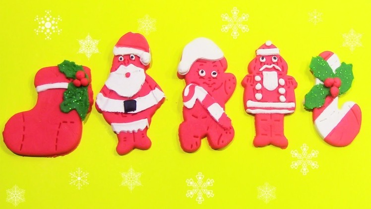 How to Make Santa Claus with Play Doh for Kids - DIY Santa Clasus Socks and Learn Colors PlayDoh