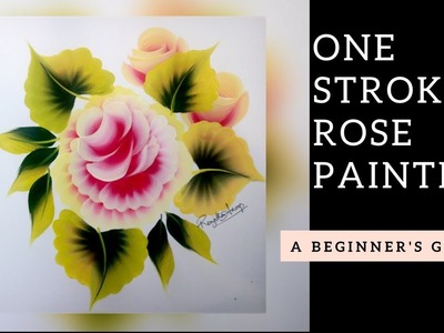 Quick and Easy Rose painting | Folk art Acrylic paint | DIY