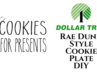 Rae Dunn Dollar Tree DIY Santa's Cookie Plate Vlogmas Day 8 (2017)