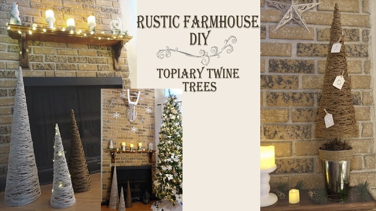 Rustic Farmhouse DIY. Twine Topiary Trees. Hosted by Cruzzin With Crystal