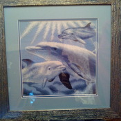 Сross-stitch picture "Dolphins"