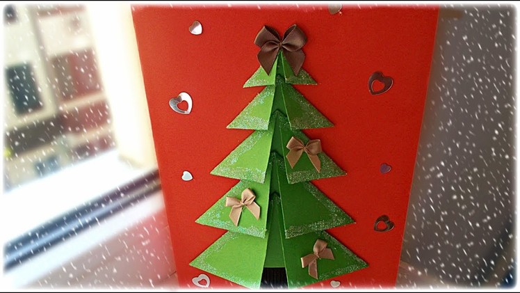 VERY EASY DIY CRAFTS FOR WINTER : 3D Pop up Christmas tree card | Maison Zizou