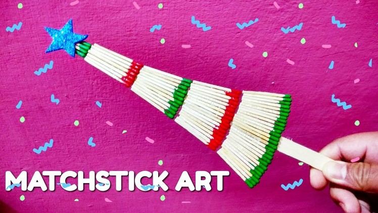 Wonderful christmas tree made with match stick | matchstick art | diy crafts