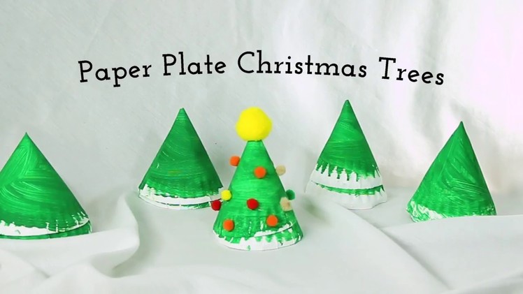 Christmas Crafts - Paper Plate Christmas Trees