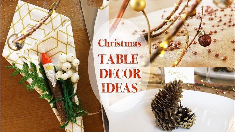 Christmas TABLE DECORATION ideas | DIY