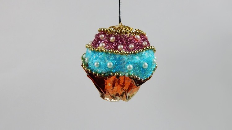 Christmas tree ornament cupcake DIY deco cupcake Xmas decoration