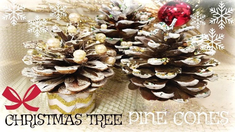 CHRISTMAS TREE PINE CONES DIY IDEAS! Christmas decour