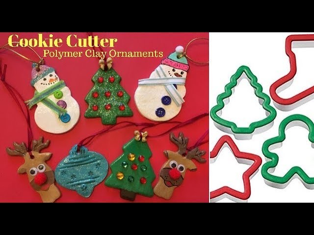 Cookie Cutter Polymer Clay Christmas Ornaments