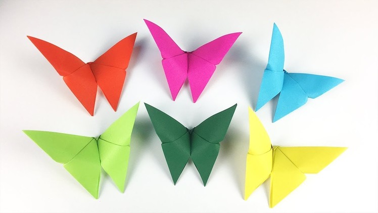 CRAFTS FOR KIDS WITH PAPER: ORIGAMI BUTTERFLY ????