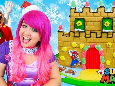 Decorating Super Mario Gingerbread Castle | DIY Christmas Candy Gingerbread House | KiMMi THE CLOWN