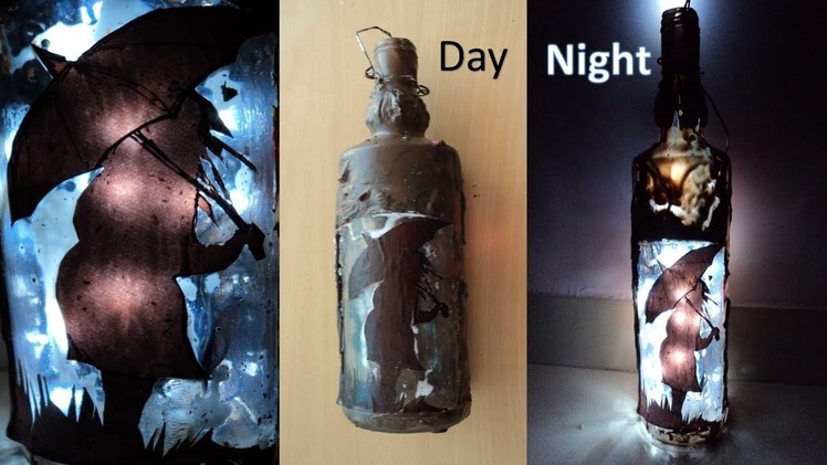 DIY-Art Attack|Bottle lamp with Crayons.