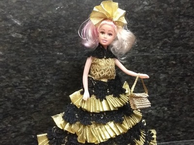 DIY Barbie dress making