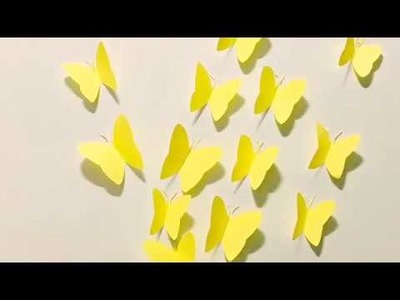 DIY Butterflies Wall Room Decor! How to Cut Butterfly 나비 종이접기