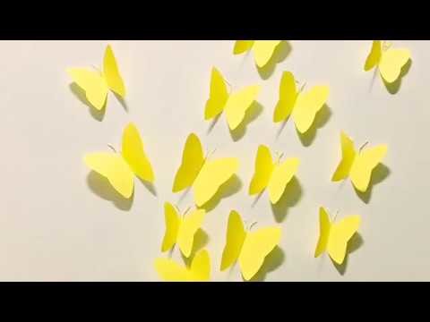 DIY Butterflies Wall Room Decor! How to Cut Butterfly 나비 종이접기