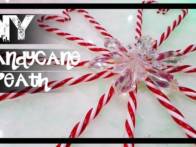 DIY ❅ CandyCane Wreath | Under $10 | 사탕 수수 화환