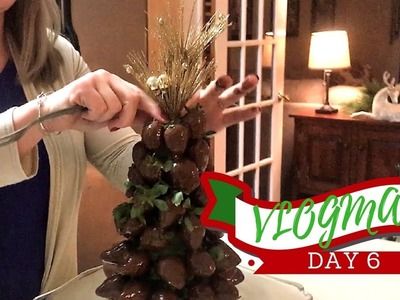 DIY Chocolate Covered Strawberry Christmas Tree | Christmas Desserts | VLOGMAS 2017 DAY 6