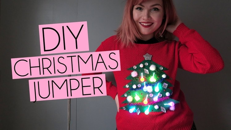 DIY Christmas Jumper Sweater with Lights | Paige Joanna
