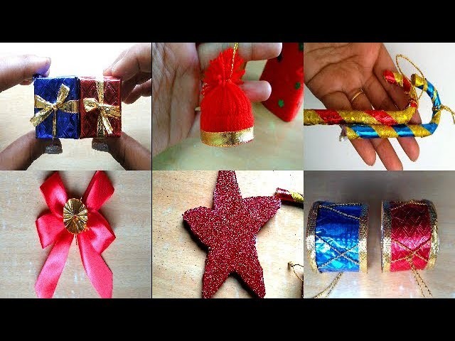 DIY Christmas Ornaments ||  5 Easy Christmas Decoration Ornaments Making at home ||