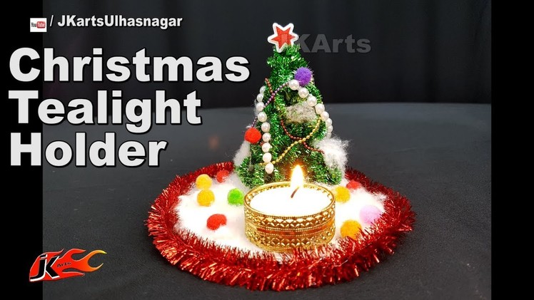 DIY Christmas Tealight Holder using waste DVD | Christmas Gift Idea | JK Arts 1319