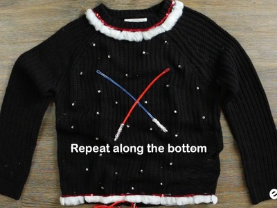DIY Light-Up Star Wars Christmas Sweater (No-Sew!)