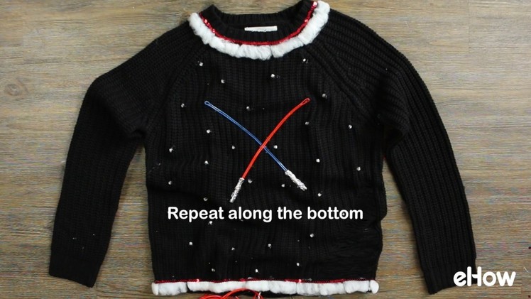 DIY Light-Up Star Wars Christmas Sweater (No-Sew!)