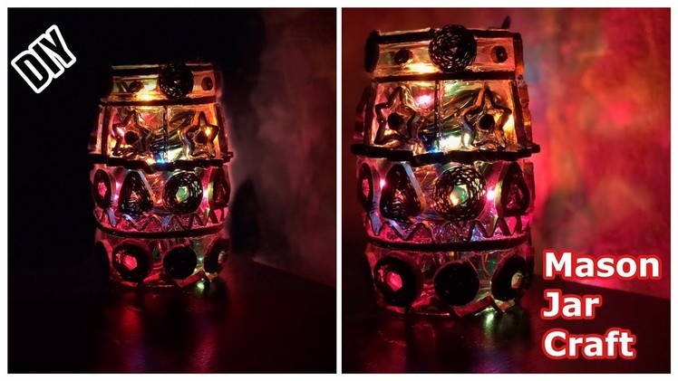 DIY Mason Jar Crafts | Upcycle your old jars into this beautiful light Craft