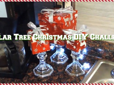 Dollar Tree Christmas DIY Challenge. Present Pedestal Centerpiece