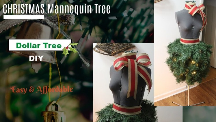 DOLLAR TREE DIY: How to Make A Christmas Mannequin Tree