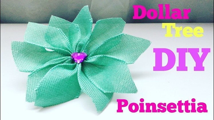 Dollar tree DIY. poinsettia ribbon