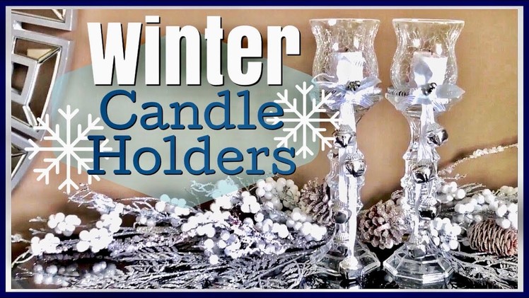 Dollar Tree DIY Winter Candle Holders