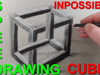 Drawing Impossible Cube #2 Time Lapse