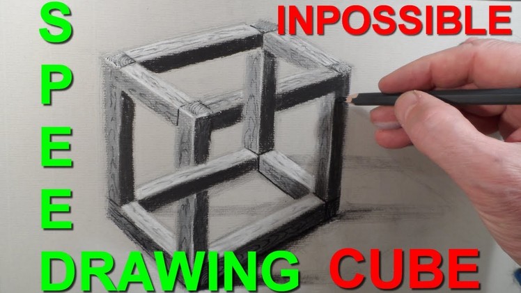 Drawing Impossible Cube #2 Time Lapse