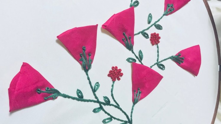 Hand Embroidery: Fabric Flower Embroidery