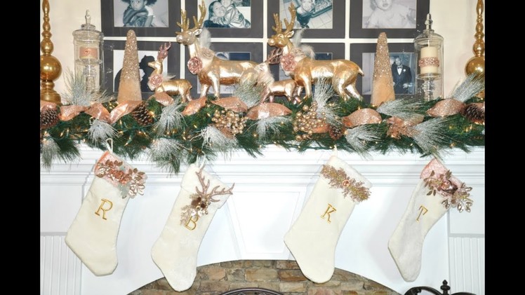 How to Decorate A Mantle For Christmas plus DIY Flocking