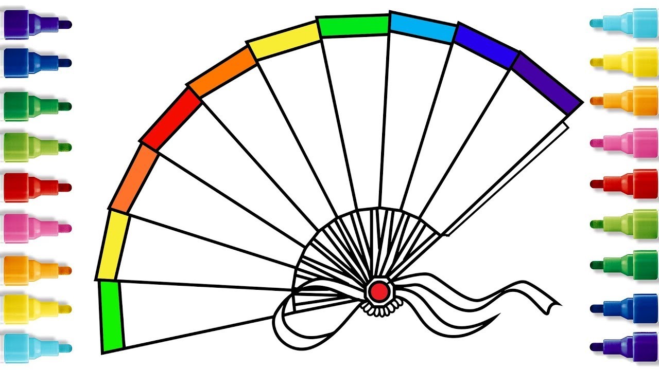 Веер рисунок 5 класс. Веер раскраска для детей. Веер эскиз. Нарисовать веер. Веер разных цветов.