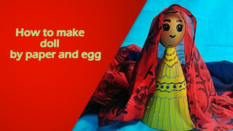 How to make a doll by paper and egg | step by step | easy origami for kids