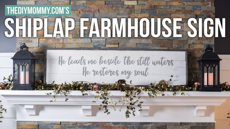 How to Make a Farmhouse Shiplap Wood Sign | The DIY Mommy