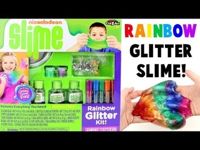 How to Make Rainbow Glitter Slime with the CraZArt Rainbow Slime Kit!
