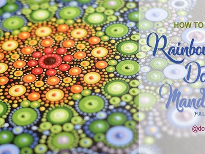 How to paint dot mandala #1 | Rainbow Mandala |