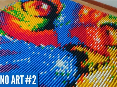 HUGE RAINBOW CAT MADE FROM 5,000 DOMINOES | Domino Art #2