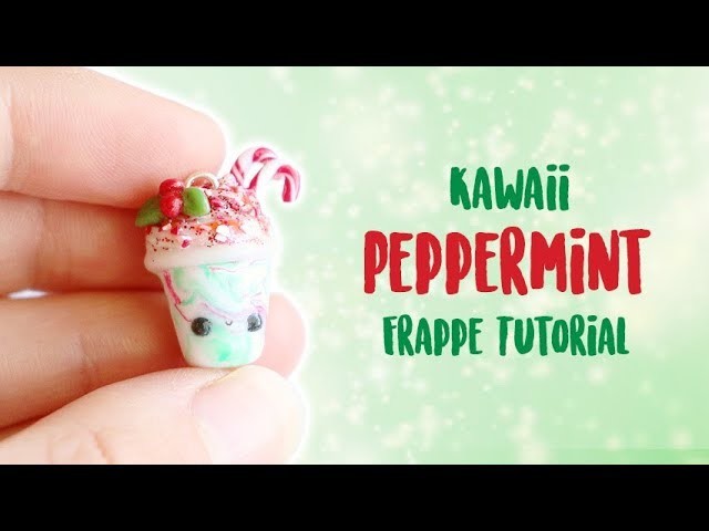 Kawaii Christmas Peppermint Frappe│Polymer Clay Tutorial