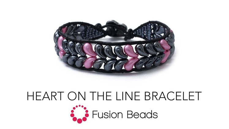 Learn how to create the Heart on the Line bracelet by Fusion Beads