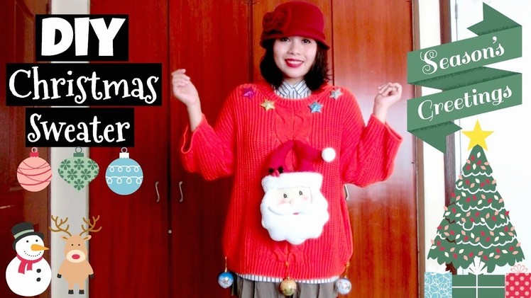 Make Your Own Christmas Sweater! | XMAS DIY