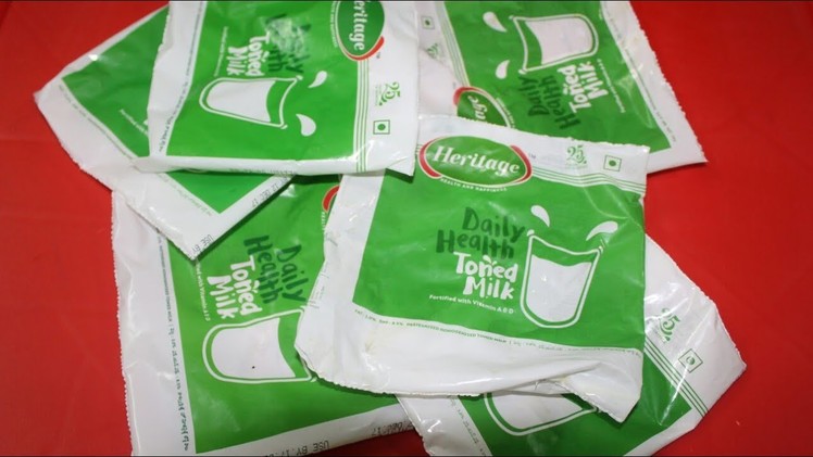 Milk packets reuse ideas\diy for home decoration