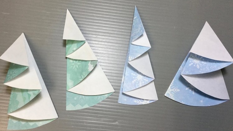 Origami Christmas Tree from Circular Paper #01