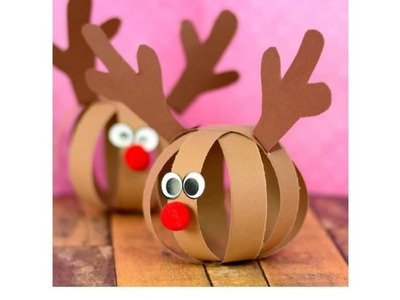 Paper Ball Reindeer Craft.christmas decorations.4Kids Chanel