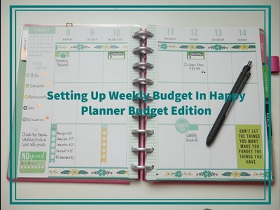Setting Up Weekly Budget In Happy Planner Budget Edition Jan 8-14