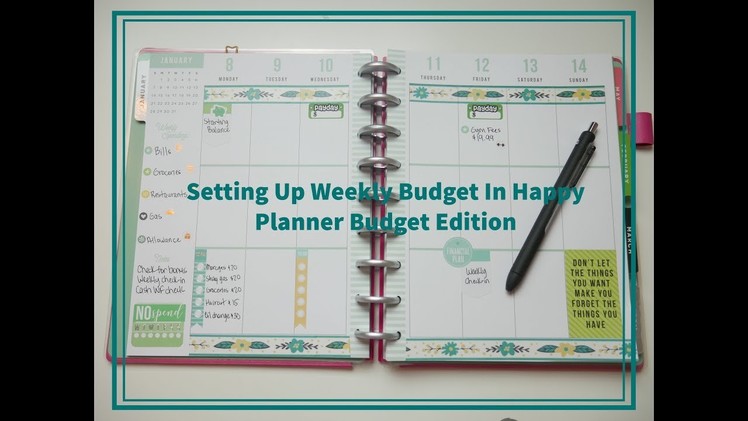Setting Up Weekly Budget In Happy Planner Budget Edition Jan 8-14