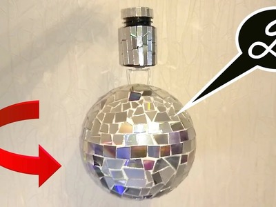 Super rotating mirror ball DIY. How to make disco ball