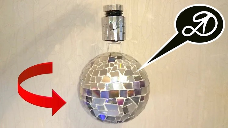 Super rotating mirror ball DIY. How to make disco ball